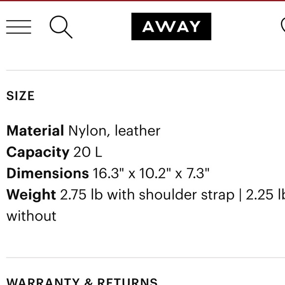 Away The Everywhere Bag in Jet Black EUC! - Picture 7 of 15